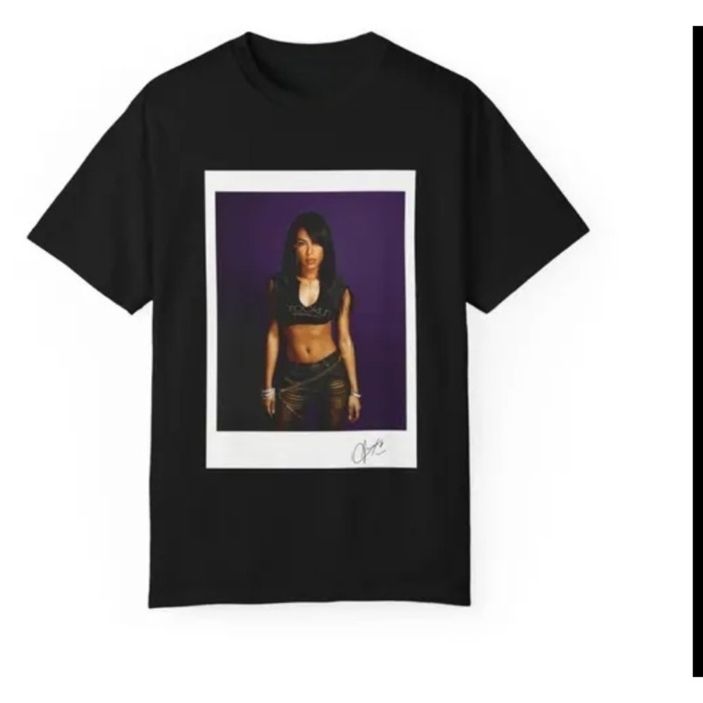 Black Polaroid Aaliyah Tee